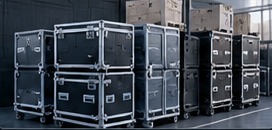 Secured equipment transport cases